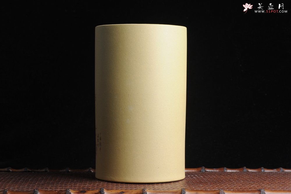 紫砂壶图片：美筒特惠 精品山水高帽笔筒一式 老师不打草稿直接空刻 一气呵成  - 全手工紫砂壶网