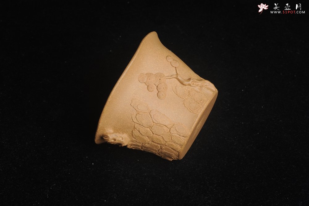 紫砂壶图片：美杯特惠 精致全手工松桩杯 - 全手工紫砂壶网