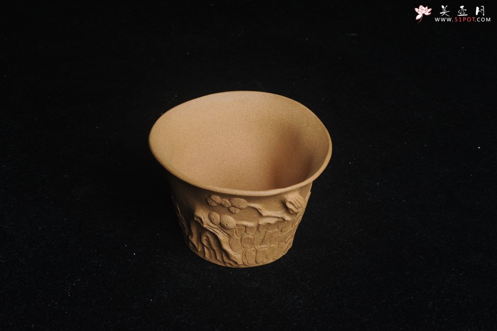 紫砂壶图片：美杯特惠 精致全手工松桩杯 - 全手工紫砂壶网