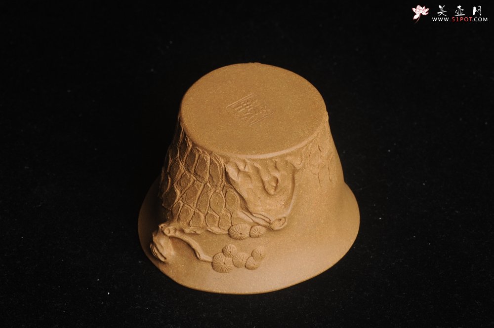 紫砂壶图片：美杯特惠 精致全手工松桩杯 - 全手工紫砂壶网