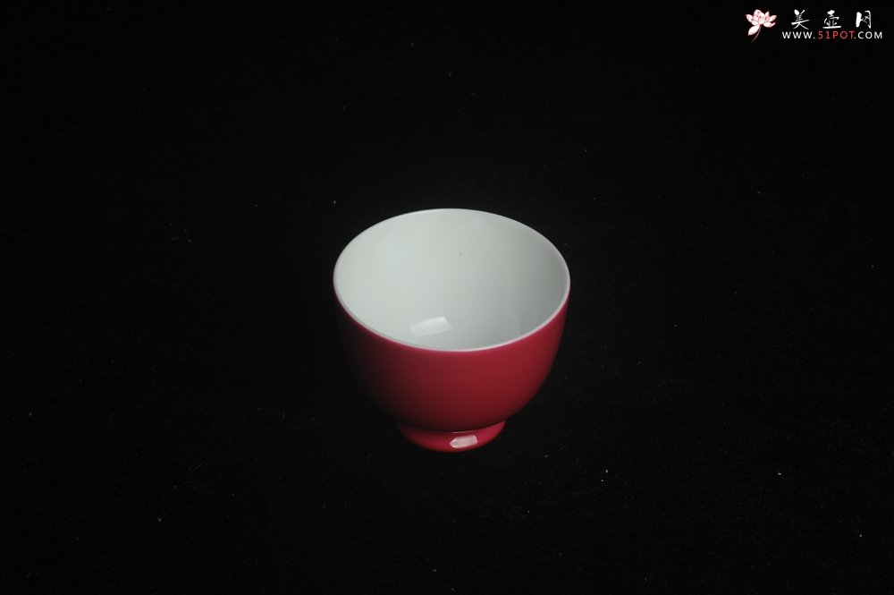 紫砂壶图片：精致胭脂红主人杯 茶人醉爱 适合女士 - 全手工紫砂壶网