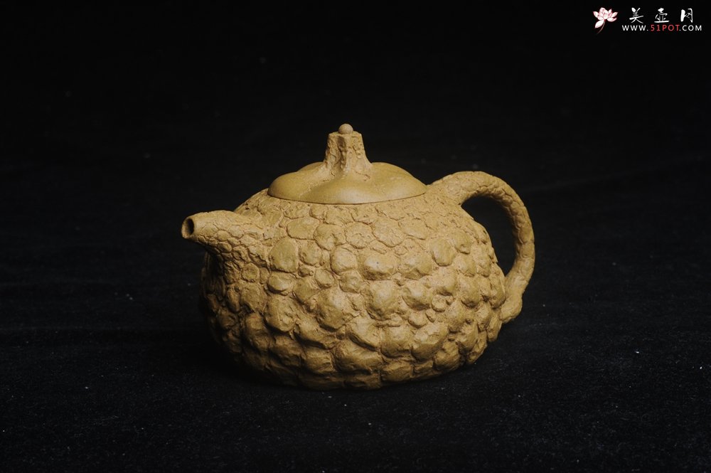 紫砂壶图片：美壶特惠 全手工黄段供春壶 肌理有老树瘿的感觉 灰常赞 - 全手工紫砂壶网