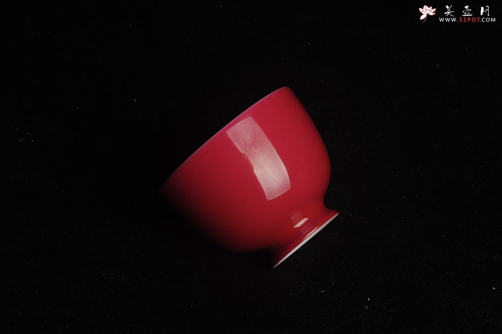 紫砂壶图片：精致胭脂红主人杯 茶人醉爱 适合女士 - 全手工紫砂壶网