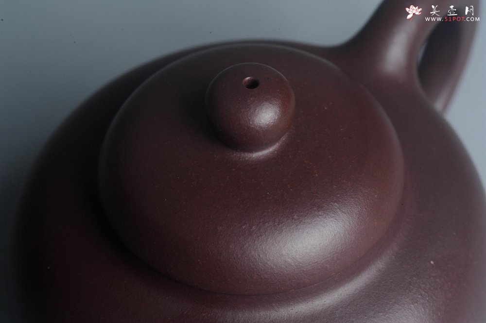 紫砂壶图片：油润黄龙山底槽青 全手工熹微壶  期待与您结缘 - 全手工紫砂壶网