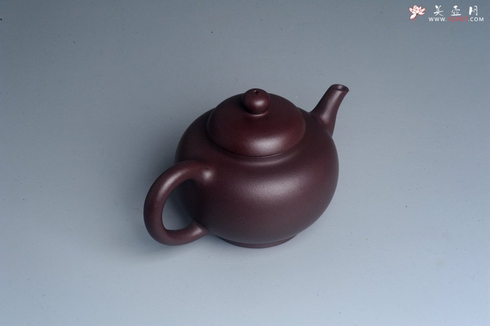 紫砂壶图片：油润黄龙山底槽青 全手工熹微壶  期待与您结缘 - 全手工紫砂壶网