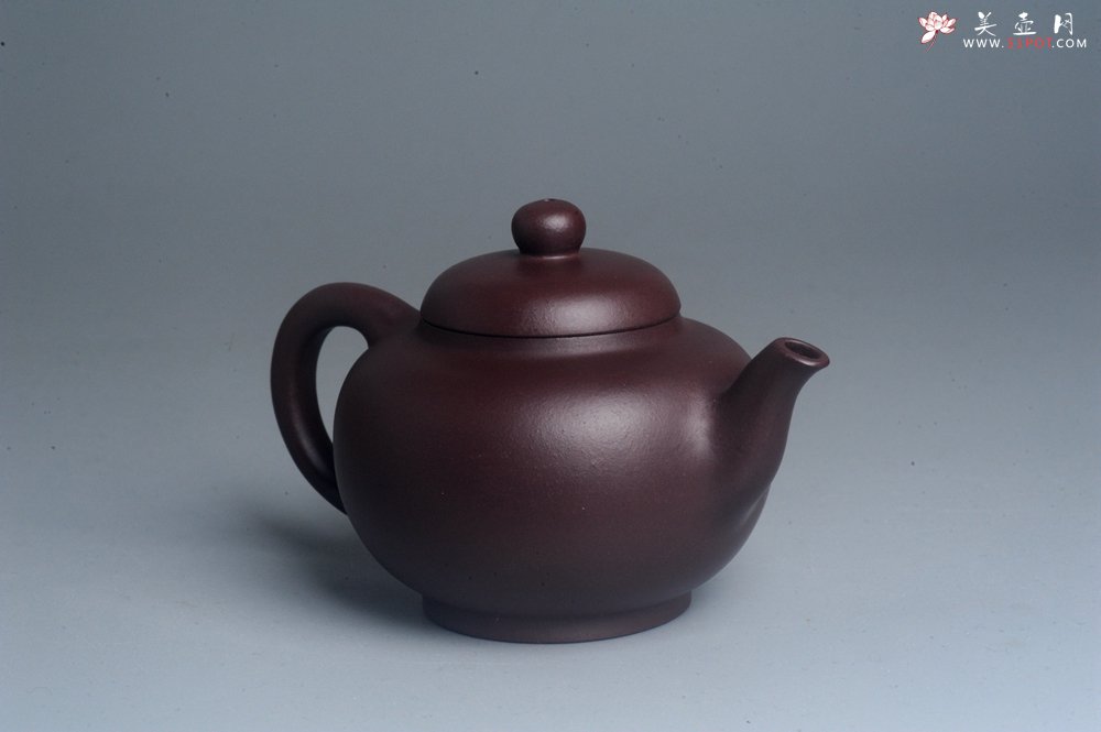 紫砂壶图片：油润黄龙山底槽青 全手工熹微壶  期待与您结缘 - 全手工紫砂壶网