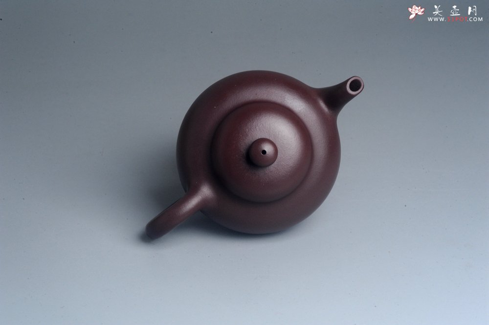 紫砂壶图片：油润黄龙山底槽青 全手工熹微壶  期待与您结缘 - 全手工紫砂壶网