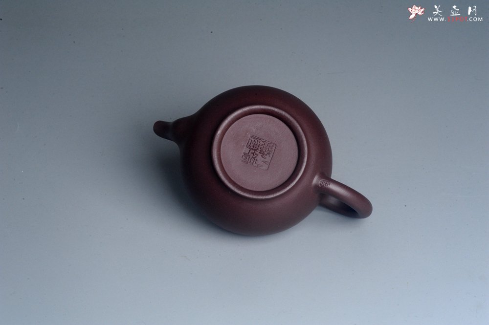 紫砂壶图片：油润黄龙山底槽青 全手工熹微壶  期待与您结缘 - 全手工紫砂壶网