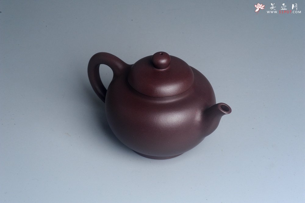 紫砂壶图片：油润黄龙山底槽青 全手工熹微壶  期待与您结缘 - 全手工紫砂壶网