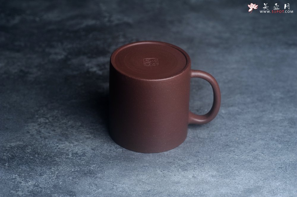 紫砂壶图片：优质紫泥 厚实朴玉杯 特惠紫砂盖杯 - 全手工紫砂壶网