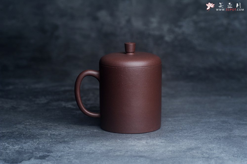 紫砂壶图片：优质紫泥 厚实朴玉杯 特惠紫砂盖杯 - 全手工紫砂壶网