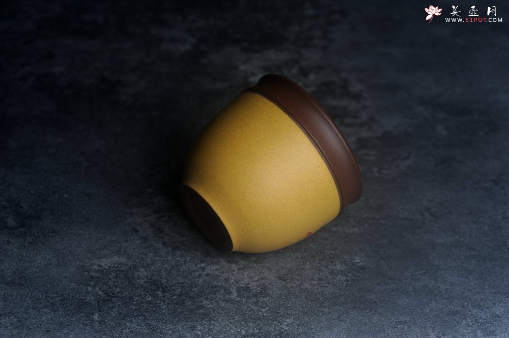 紫砂壶图片：美美杯特惠 精致花鸟紫砂杯 紫泥粉黄金段泥主人杯 茶杯 特文气 - 全手工紫砂壶网