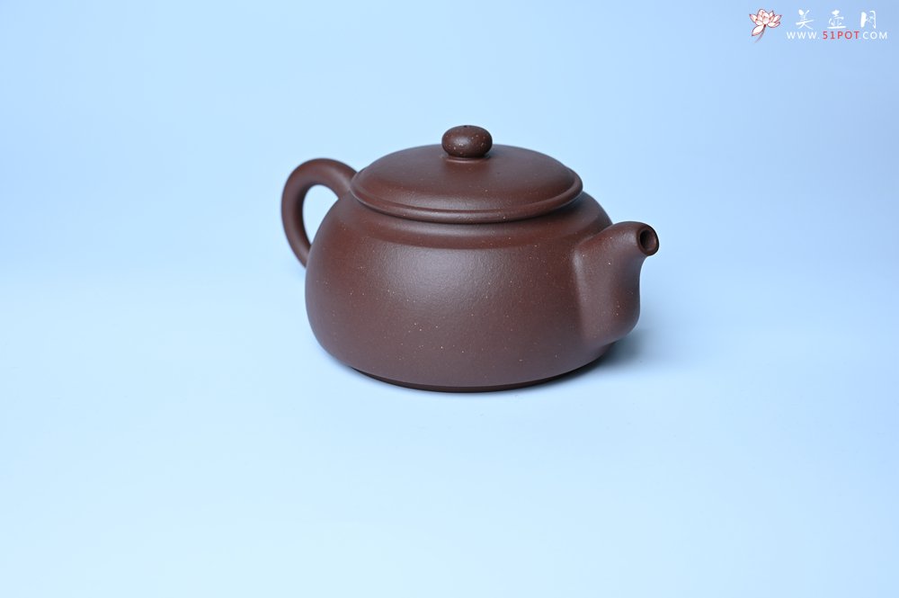 紫砂壶图片：毛国强入室弟子黄云初 特好老紫泥福圆壶 名家何水法书法“离幻即空” 刘世涛伯陶刻 - 全手工紫砂壶网