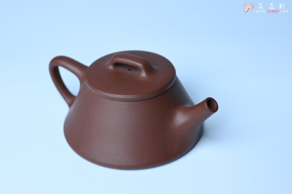 紫砂壶图片：口盖略宽 美壶特惠 好紫泥曲石瓢 喜欢小品的来 性价比高 - 全手工紫砂壶网
