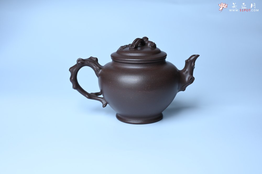 紫砂壶图片：潜力股赵老师 老紫泥全手工松鼠葡萄壶 茶人醉爱 - 全手工紫砂壶网