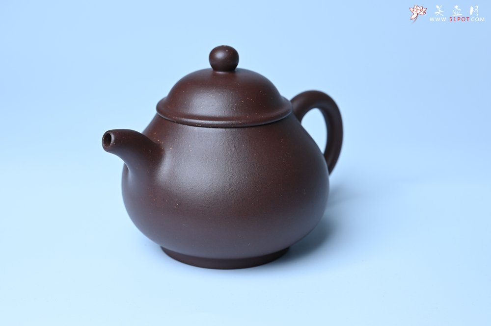 紫砂壶图片：美壶特惠 潜力股王老师 全手工刹凹成型单片拍打老紫泥潘壶 - 全手工紫砂壶网