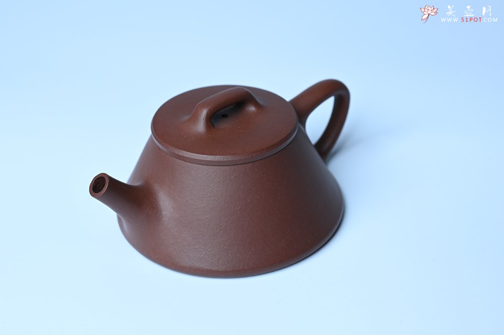 紫砂壶图片：口盖略宽 美壶特惠 好紫泥曲石瓢 喜欢小品的来 性价比高 - 全手工紫砂壶网