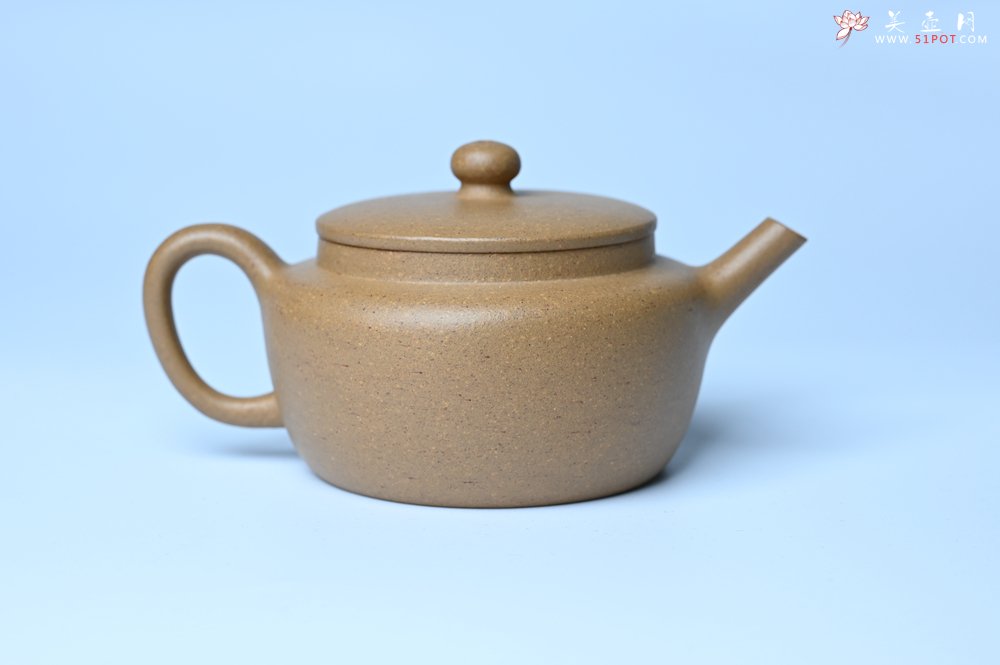 紫砂壶图片：美壶特惠全手工紫砂壶特好段泥桑扁壶 茶壶 茶具 单壶 - 全手工紫砂壶网