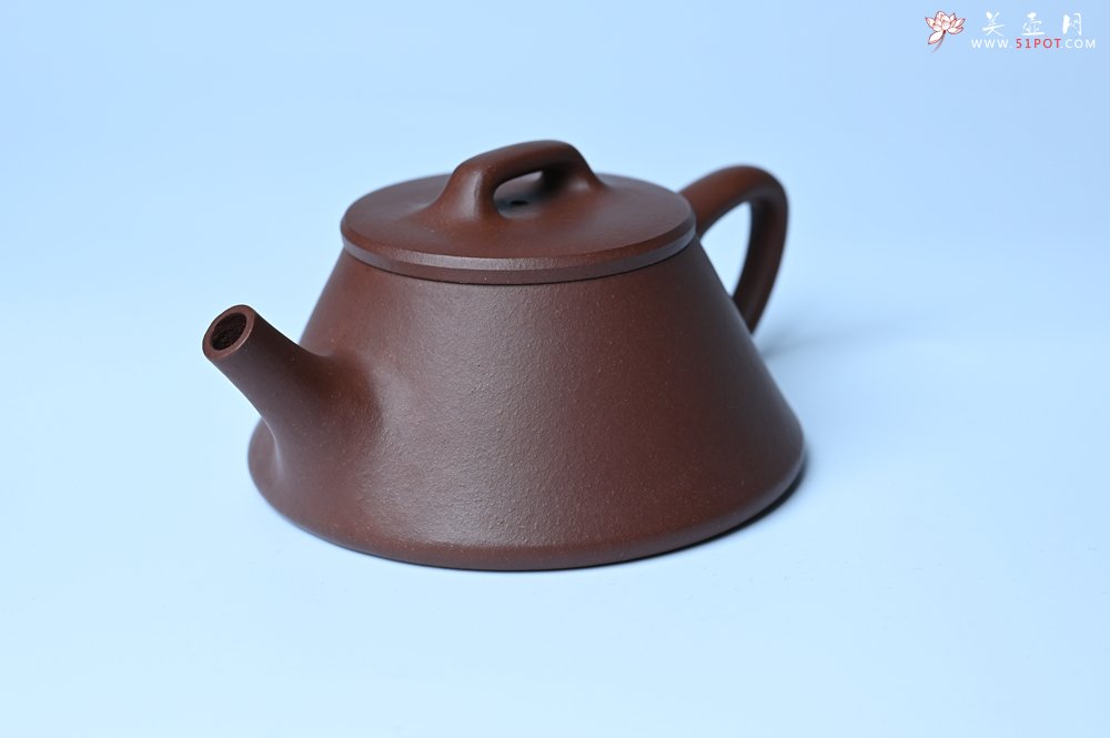 紫砂壶图片：口盖略宽 美壶特惠 好紫泥曲石瓢 喜欢小品的来 性价比高 - 全手工紫砂壶网