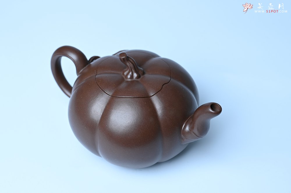 紫砂壶图片：美壶特惠 特好老紫泥南瓜壶 肌理丰富生动 茶人醉爱 - 全手工紫砂壶网
