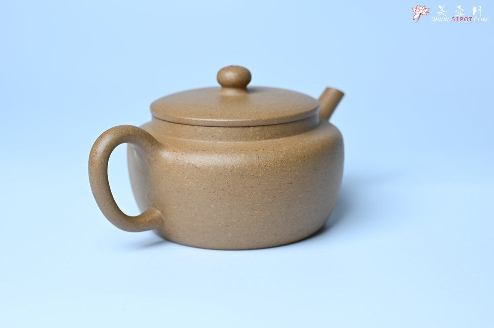 紫砂壶图片：美壶特惠全手工紫砂壶特好段泥桑扁壶 茶壶 茶具 单壶 - 全手工紫砂壶网