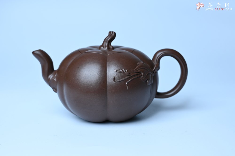 紫砂壶图片：美壶特惠 特好老紫泥南瓜壶 肌理丰富生动 茶人醉爱 - 全手工紫砂壶网