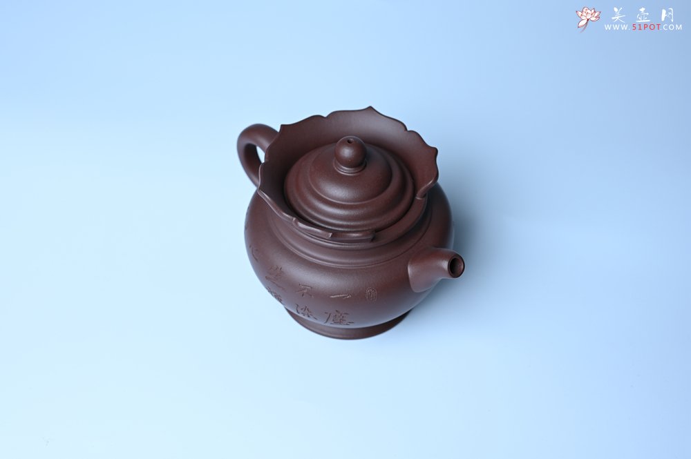 紫砂壶图片：实力派工艺师周斌 老紫泥精工僧帽壶 - 全手工紫砂壶网