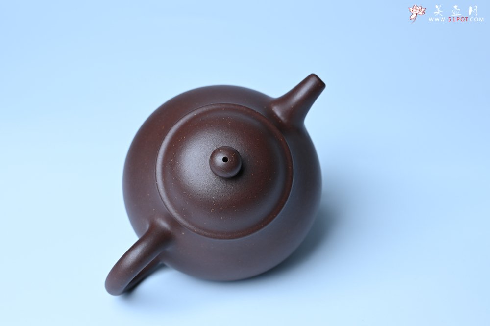 紫砂壶图片：美壶特惠 潜力股王老师 全手工刹凹成型单片拍打老紫泥潘壶 - 全手工紫砂壶网