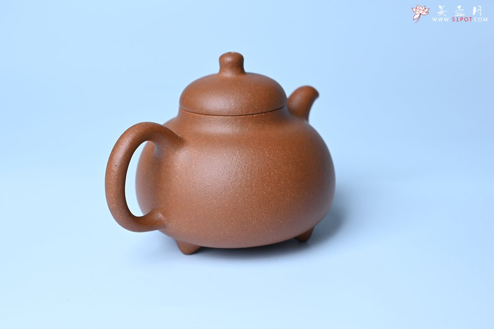 紫砂壶图片：美壶特惠 优质红降坡泥乳鼎壶 茶人醉爱 - 全手工紫砂壶网