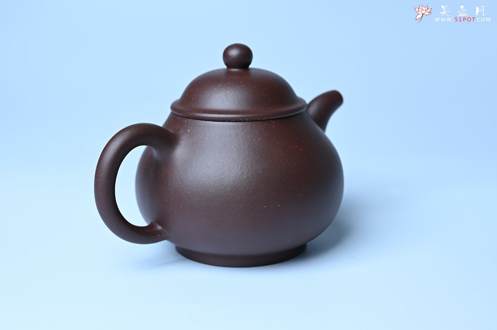 紫砂壶图片：美壶特惠 潜力股王老师 全手工刹凹成型单片拍打老紫泥潘壶 - 全手工紫砂壶网