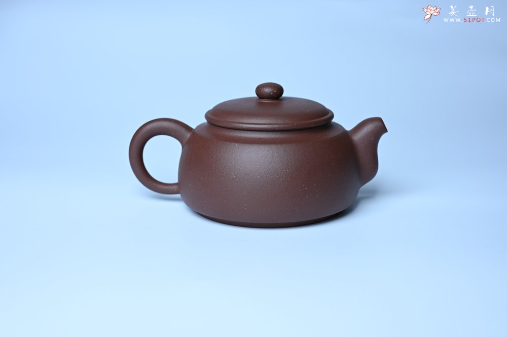 紫砂壶图片：毛国强入室弟子黄云初 特好老紫泥福圆壶 名家何水法书法“离幻即空” 刘世涛伯陶刻 - 全手工紫砂壶网