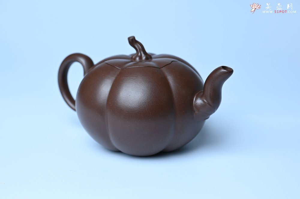 紫砂壶图片：美壶特惠 特好老紫泥南瓜壶 肌理丰富生动 茶人醉爱 - 全手工紫砂壶网
