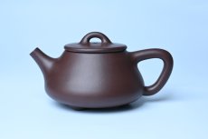 紫砂壶图片：潜力股周小培 特好全手工底槽清平盖石瓢茶壶  壶特好 期待与亲结缘 - 全手工紫砂壶网