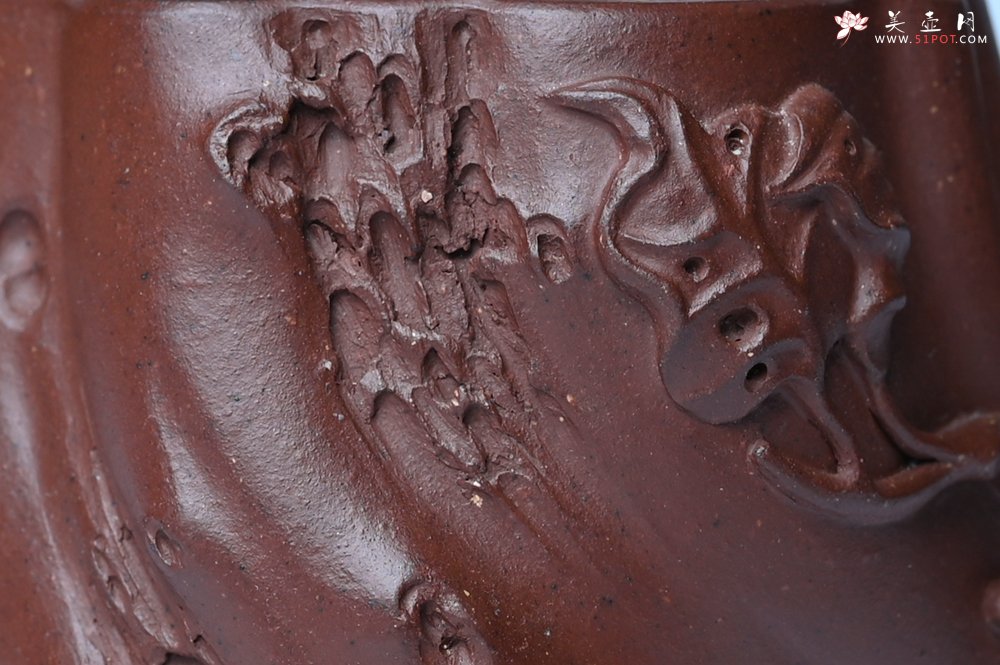 紫砂壶图片：美壶特惠 精品底槽青全手工留痕壶 细节生动 - 全手工紫砂壶网