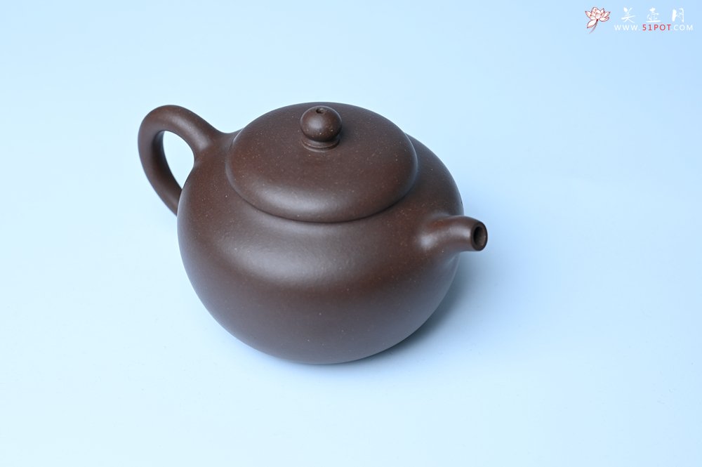 紫砂壶图片：毛国强入室弟子黄云初 特好老紫泥心无挂碍莲子壶 名家何水法书法 刘世涛伯陶刻 - 全手工紫砂壶网