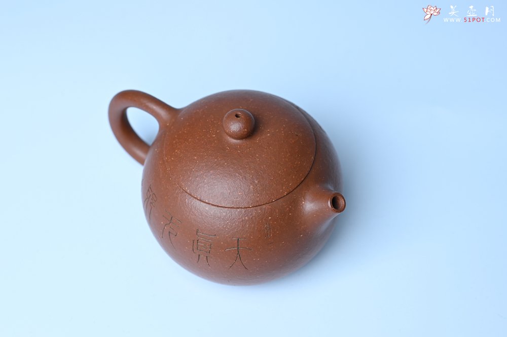 紫砂壶图片：油润降坡泥全手工小品西施壶  装饰童子图 天真无邪 - 全手工紫砂壶网