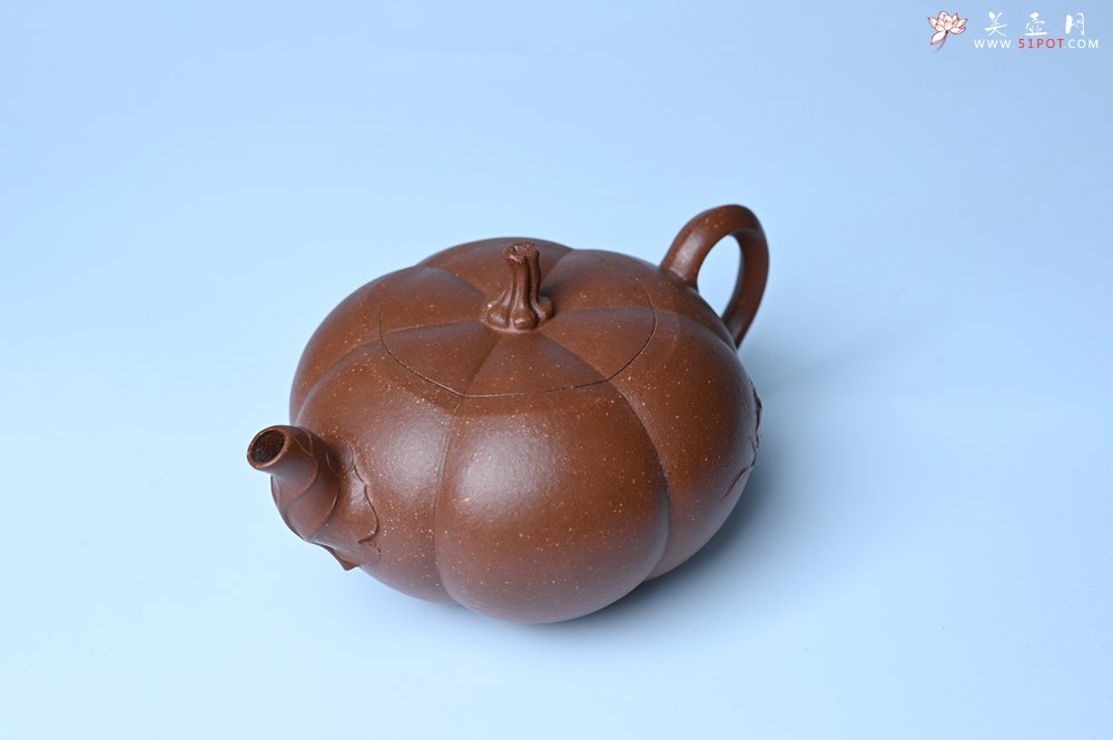 紫砂壶图片：美壶特惠 特好降坡泥南瓜壶 肌理丰富生动 茶人醉爱 - 全手工紫砂壶网