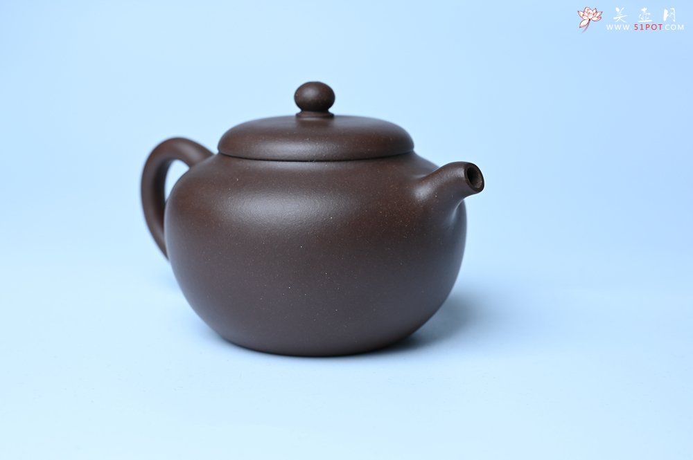 紫砂壶图片：毛国强入室弟子黄云初 特好老紫泥心无挂碍莲子壶 名家何水法书法 刘世涛伯陶刻 - 全手工紫砂壶网