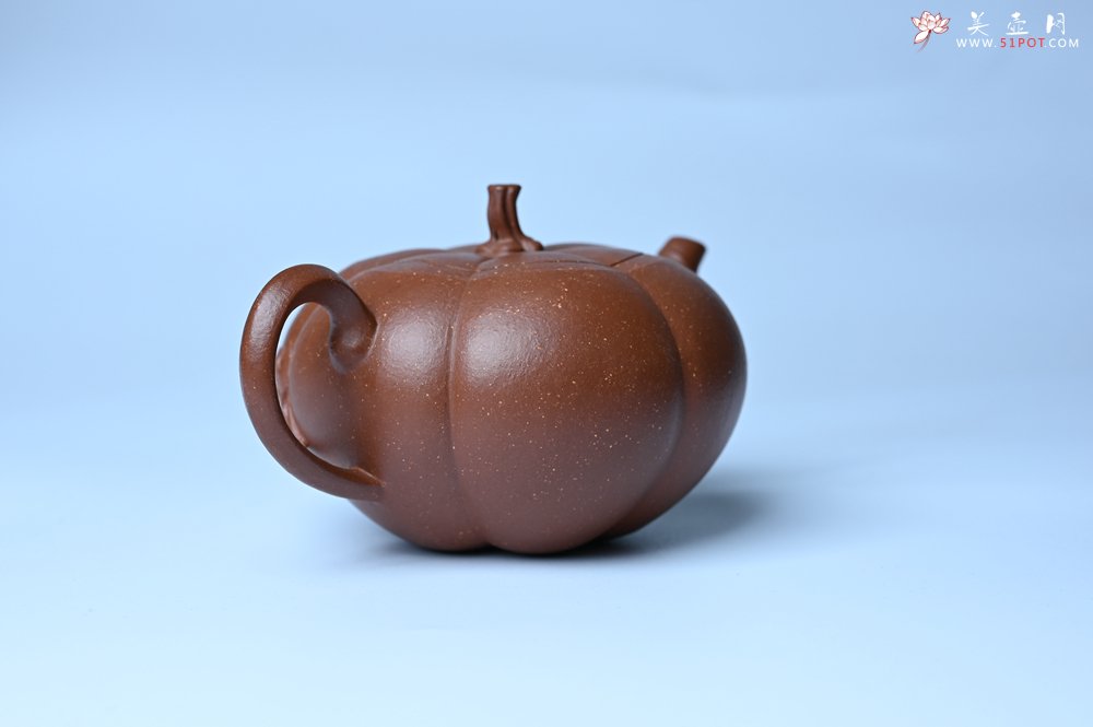 紫砂壶图片：美壶特惠 特好降坡泥南瓜壶 肌理丰富生动 茶人醉爱 - 全手工紫砂壶网