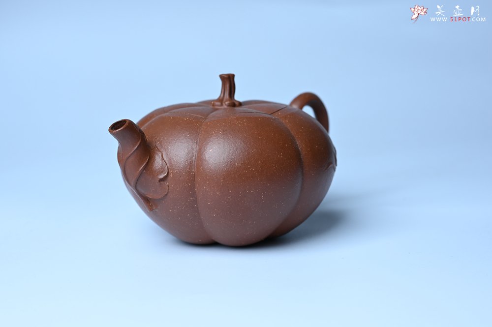紫砂壶图片：美壶特惠 特好降坡泥南瓜壶 肌理丰富生动 茶人醉爱 - 全手工紫砂壶网
