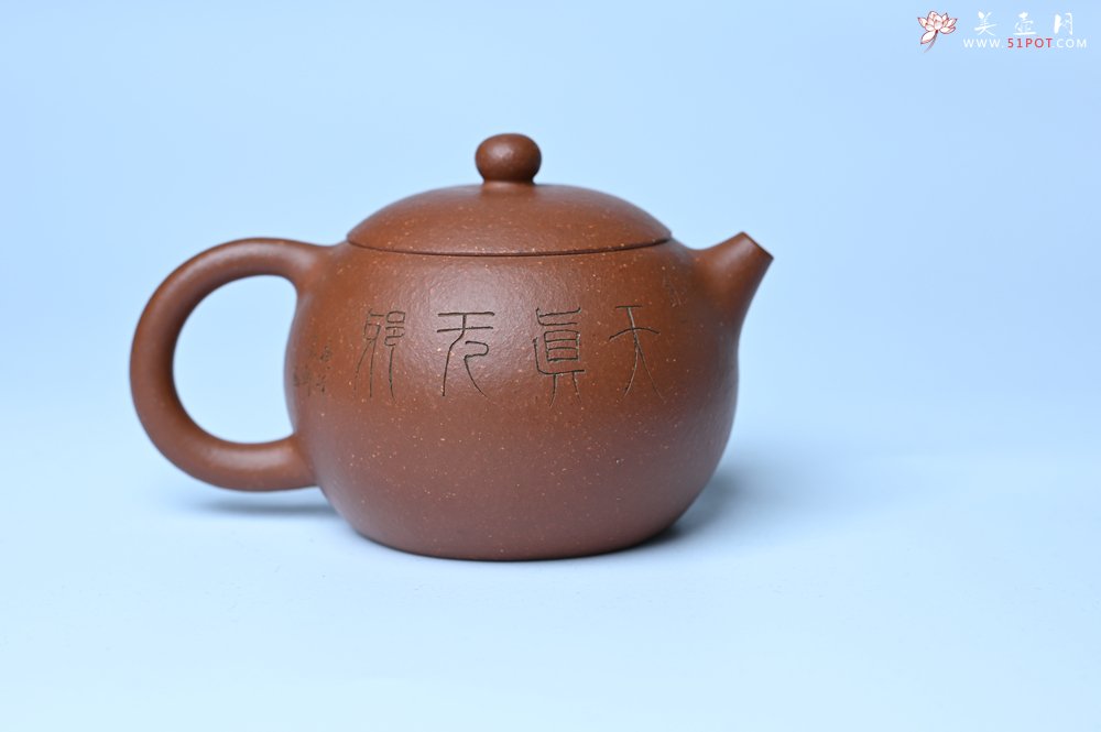 紫砂壶图片：油润降坡泥全手工小品西施壶  装饰童子图 天真无邪 - 全手工紫砂壶网