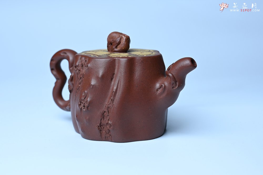 紫砂壶图片：美壶特惠 精品底槽青全手工留痕壶 细节生动 - 全手工紫砂壶网
