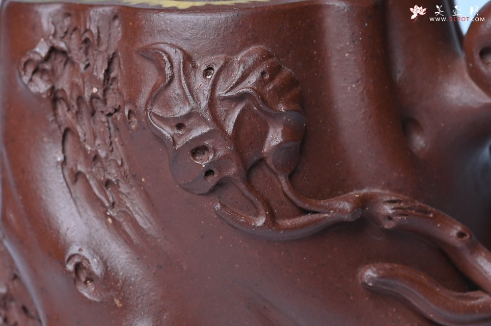 紫砂壶图片：美壶特惠 精品底槽青全手工留痕壶 细节生动 - 全手工紫砂壶网