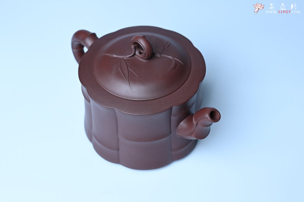 紫砂壶图片：美壶特惠 紫砂壶手工手制优质紫泥八段竹壶 茶人醉爱 - 全手工紫砂壶网