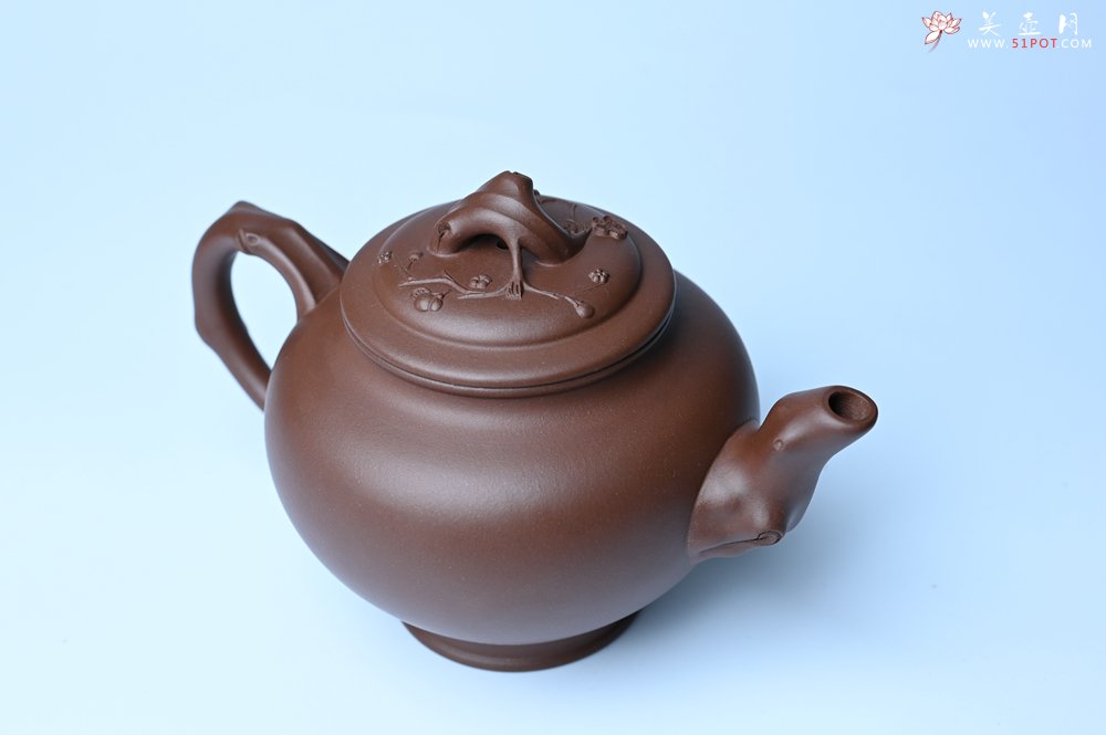 紫砂壶图片：美壶特惠 精致报春系列之梅花报春壶 - 全手工紫砂壶网