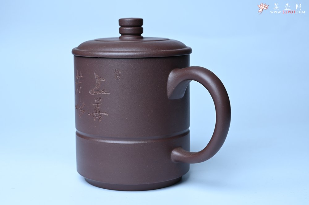 紫砂壶图片：优质紫泥 上善若水杯 美杯特惠 - 全手工紫砂壶网