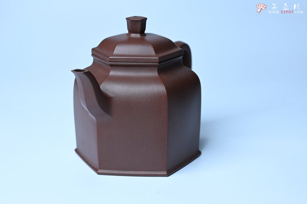 紫砂壶图片：美壶特惠 精致全手工六方金钟 泥料超好 - 全手工紫砂壶网