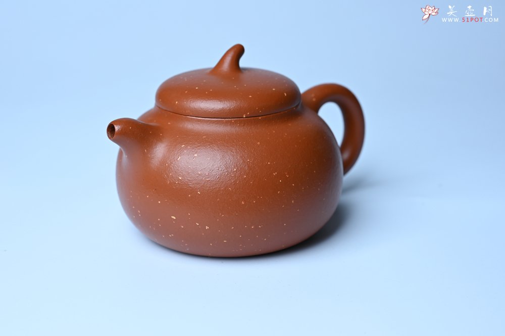 紫砂壶图片：美壶特惠 特好红泥桂花砂茄段壶 茶人醉爱 - 全手工紫砂壶网