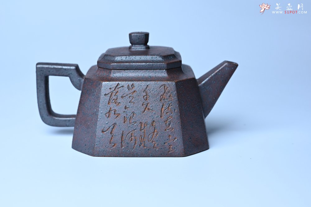 紫砂壶图片：美壶特惠 柴烧八方紫砂壶 茶人醉爱 - 全手工紫砂壶网