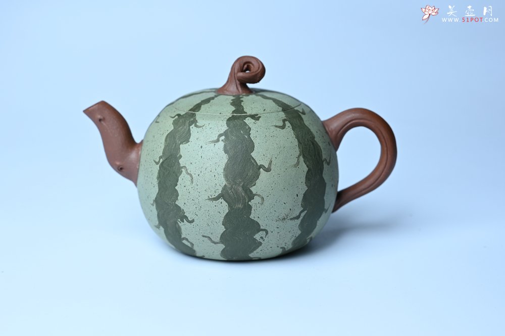 紫砂壶图片：美壶特惠 精致西瓜紫砂壶 茶人醉爱 - 全手工紫砂壶网
